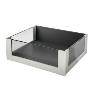 Legrabox Free C Height (177mm) Internal Drawer With Full Height Glass Stainless Steel