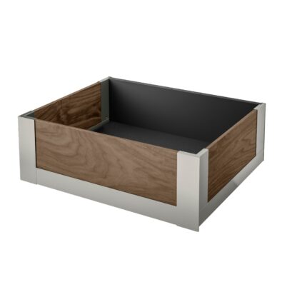 Legrabox Free C Height (177mm) Internal Drawer With Walnut Stainless Steel