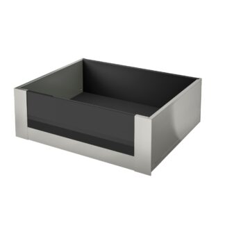 Legrabox C Height (177mm) Internal Drawer With Full Height Privacy Glass Stainless Steel