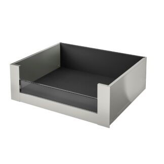 Legrabox C Height (177mm) Internal Drawer With Half Height Glass Front Stainless Steel