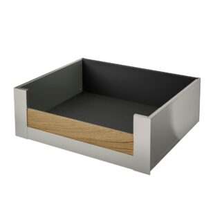 Legrabox C Height (177mm) Internal Drawer With Half Height Oak Front Stainless Steel