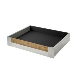 Legrabox M Height (90.5mm) Internal Drawer With Oak Front Stainless Steel