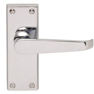 CARLISLE BRASS CONTRACT VICTORIAN LEVER LATCH ON BACKPLATE POLISHED CHROME