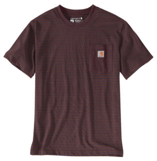 CARHARTT 106145 RELAXED S/S POCKET STRIPE T-SHIRT PORT STRIPE EXTRA LARGE